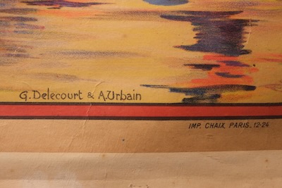 affiche ancienne en papier 1930 des chemin de fer du Nord